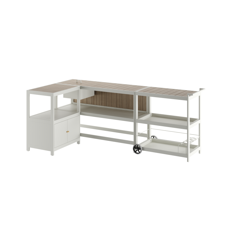 Lauko virtuvės 3 dalių komplektas – Cotton spalvos