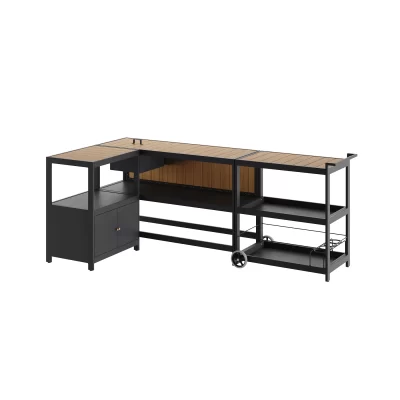 Lauko virtuvės 3 dalių komplektas – OAK spalvos