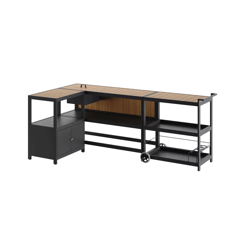 Lauko virtuvės 3 dalių komplektas – OAK spalvos