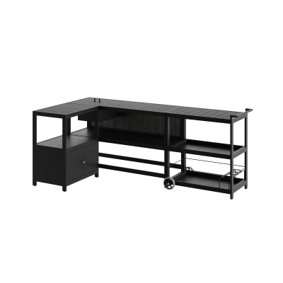Lauko virtuvės 3 dalių komplektas – Black spalvos