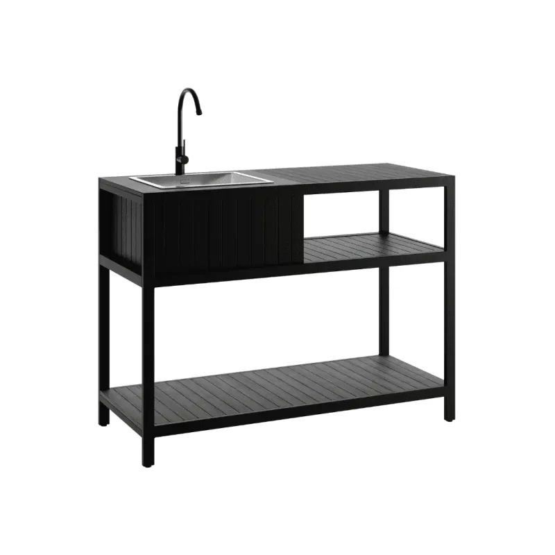 Lauko virtuvės praustuvo komplektas – Black spalvos