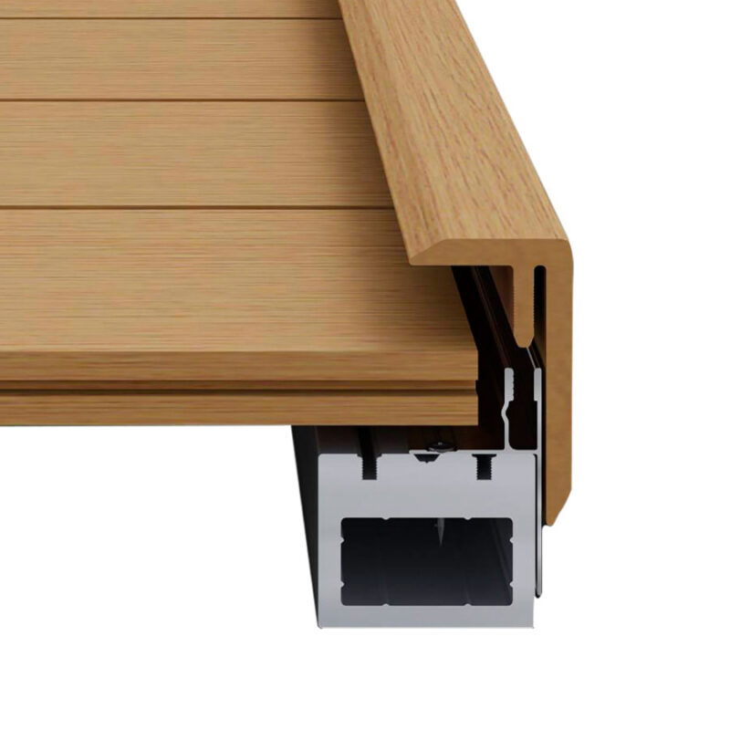 Terasos užbaigimo F profilis MAPLE 70*40*2500 mm - Image 2