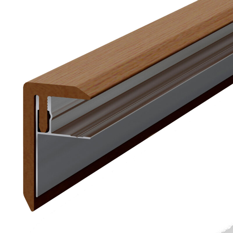 Terasos užbaigimo F profilis Teak 70*40*2500 mm