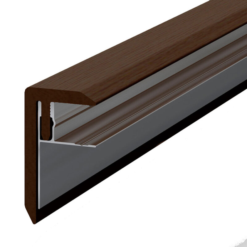 Terasos užbaigimo F profilis WALNUT 70*40*2500 mm