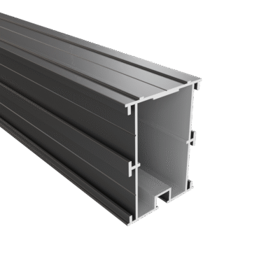 Aliuminio sija terasos karkasams 80 x 60 mm - 4 m Juodas