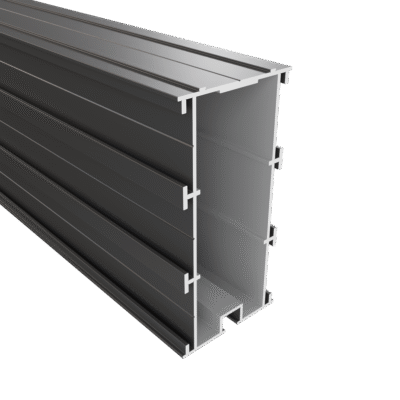 Aliuminio sija terasos karkasams 120 x 60 mm - 4 m Juodas