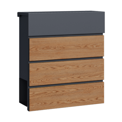 PAŠTO DĖŽUTĖ PILKA / MEDŽIO IMITACIJA