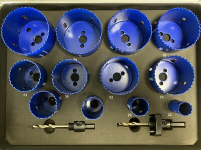 Medžio/metalo gręžimo karūnų rinkinys 22-76 mm