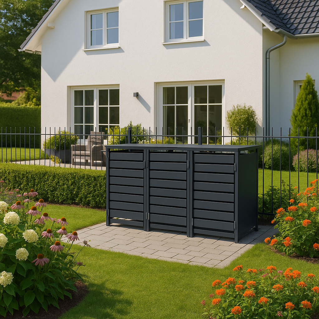 TRIVIETĖ ŠIUKŠLIŲ KONTEINERIO PASTOGĖ (ĮV. SPALVOS) - Image 2