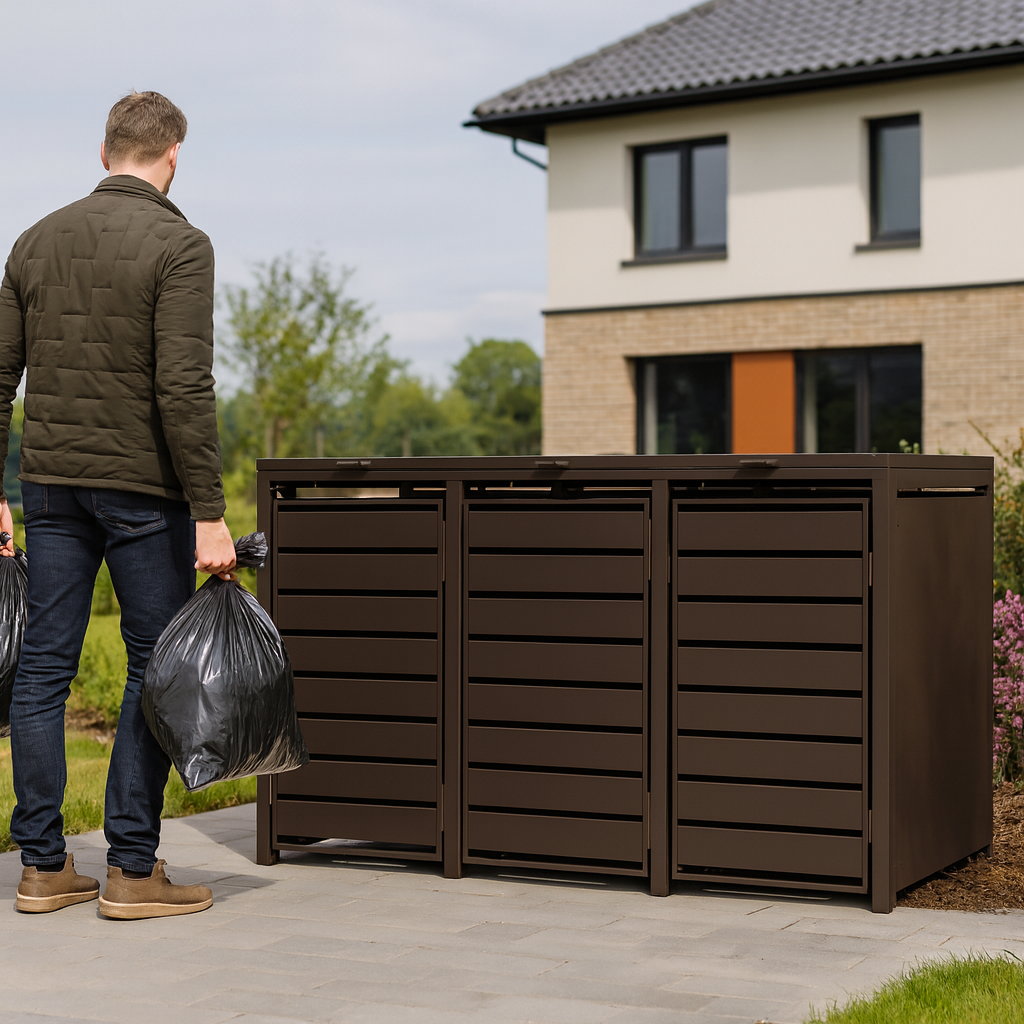 TRIVIETĖ ŠIUKŠLIŲ KONTEINERIO PASTOGĖ (ĮV. SPALVOS) - Image 3