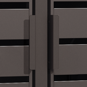 DVIVIETĖ ŠIUKŠLIŲ KONTEINERIO PASTOGĖ Pilka / Ruda - Image 3