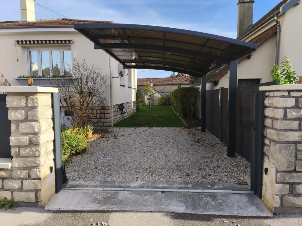 Aliuminė automobilio stoginė Bolton  300×500 cm Pilka – projekto nuotrauka 2