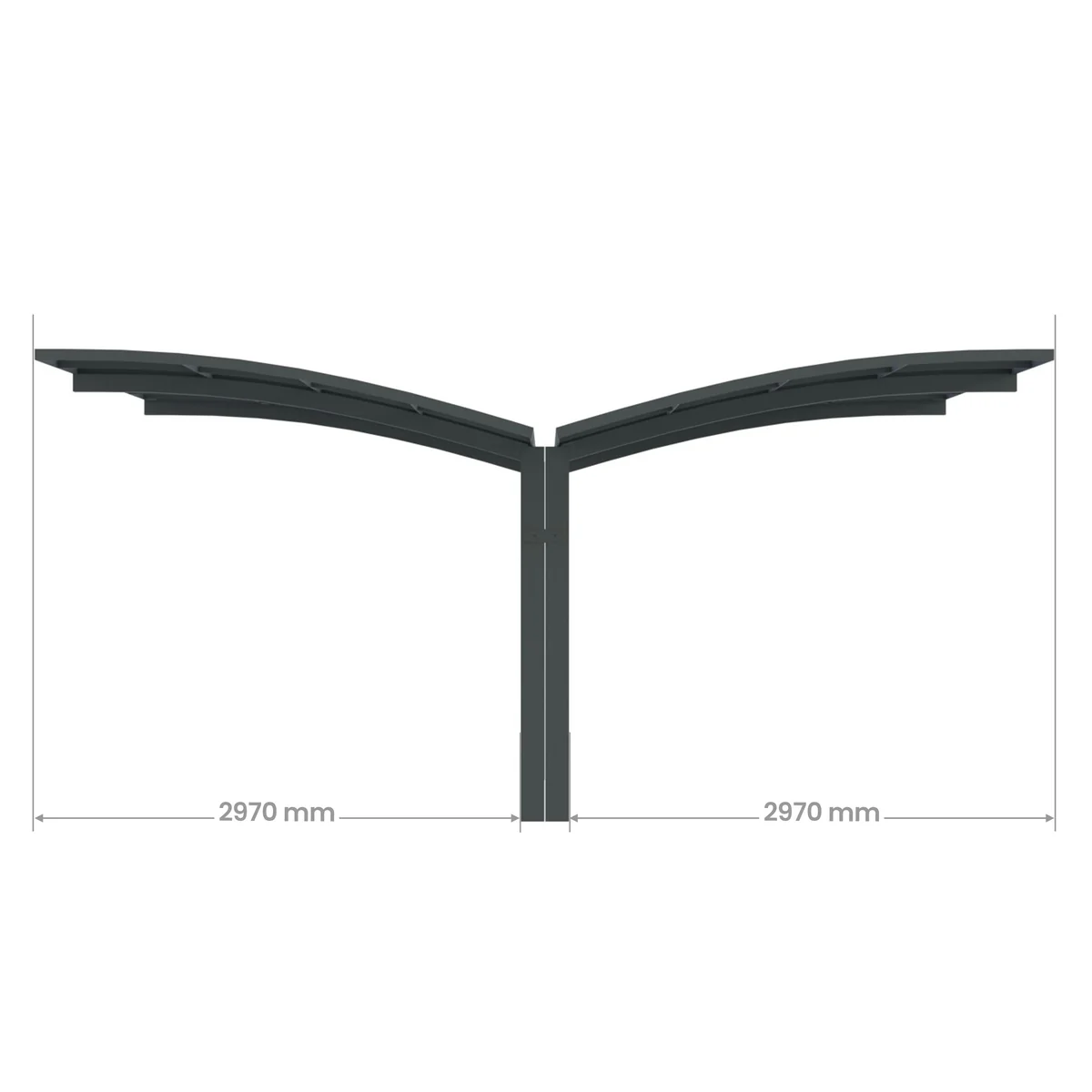 Aliuminė automobilio stoginė Bolton 600x500 cm Pilka - Image 14