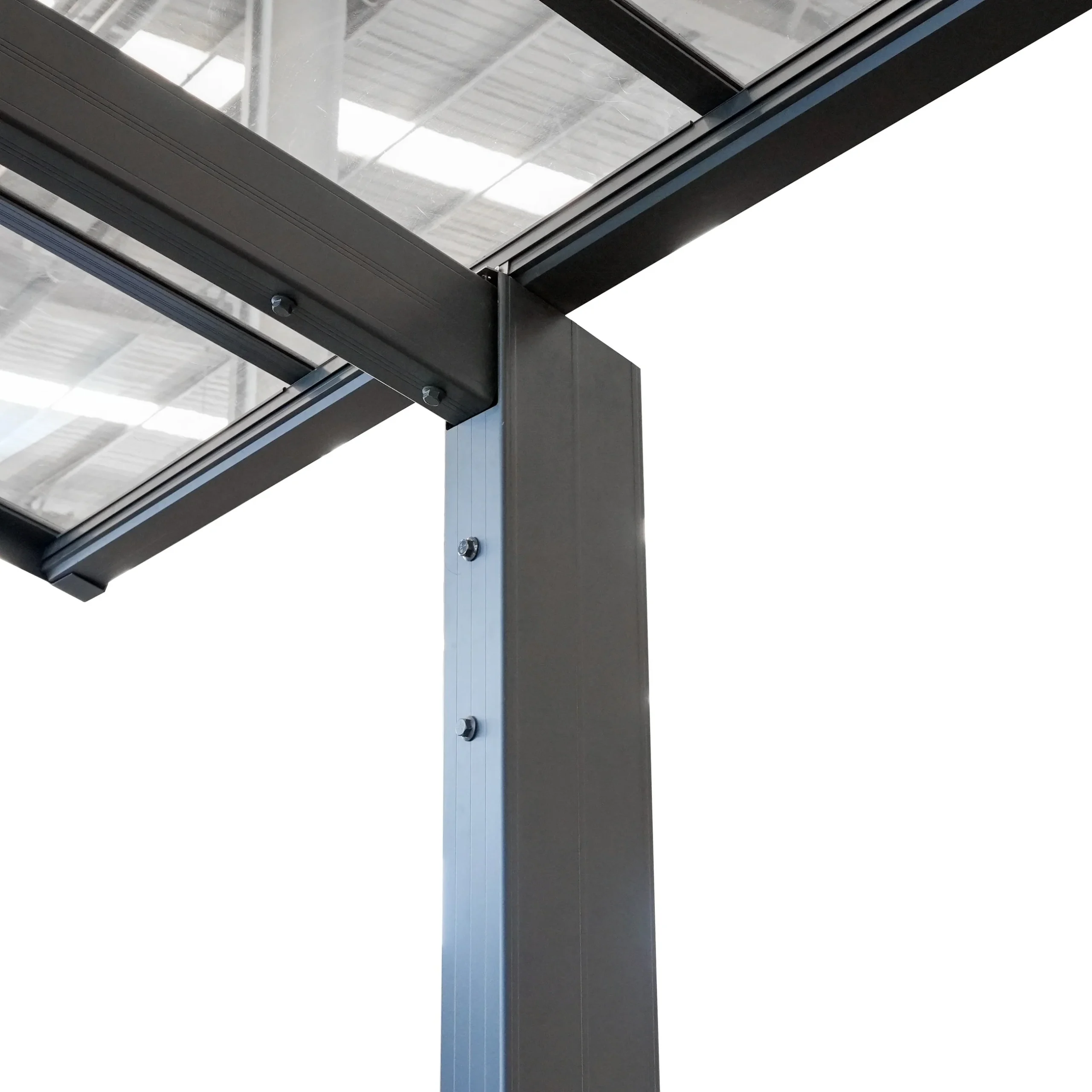 Aliuminė automobilio stoginė Bolton 600x500 cm Pilka - Image 9