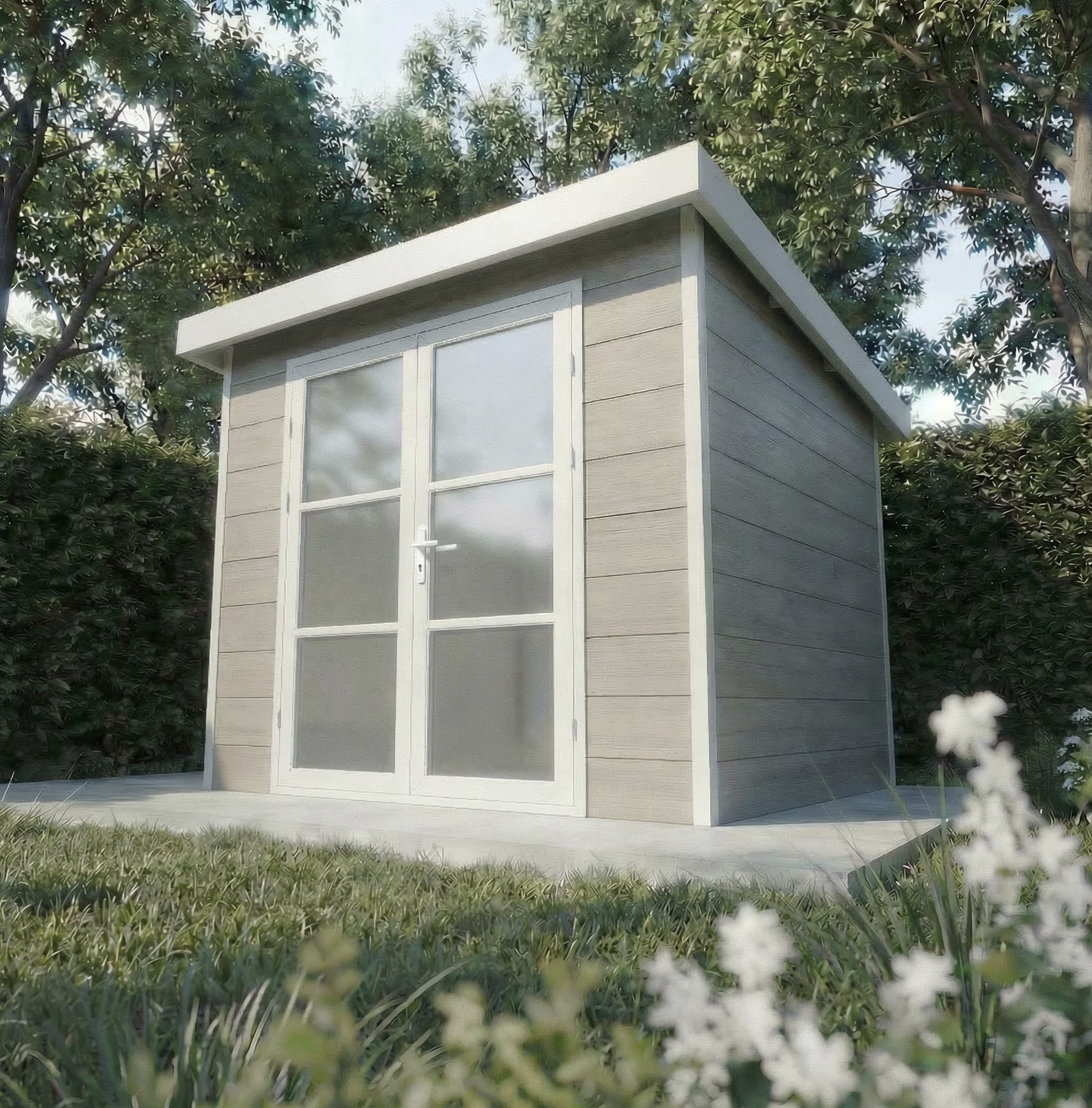 Alma – 5 m² kompozitinis sandėliukas– šviesiai pilkas - Image 3