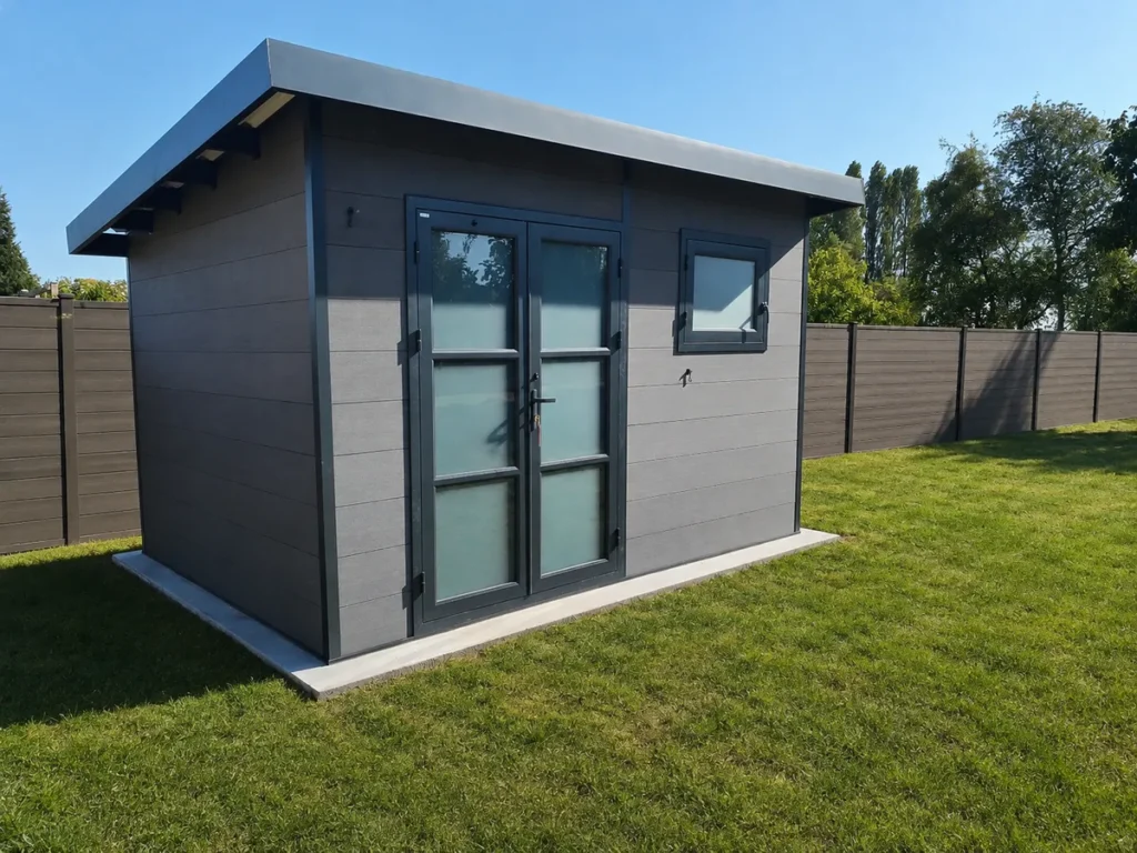 Alma – 15 m² kompozitinis sandėliukas– pilkas – projekto nuotrauka 2
