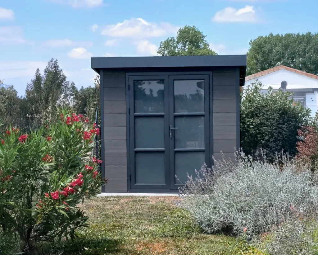 Alma – 5 m² kompozitinis sandėliukas– rudas – projekto nuotrauka 3