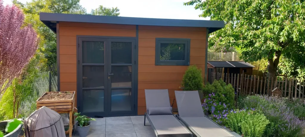 Alma – 15 m² kompozitinis sandėliukas– rudas – projekto nuotrauka 4