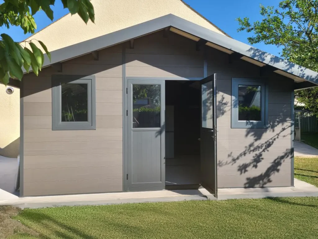 ISORA – 20 m² kompozitinis sandėliukas– rudas – projekto nuotrauka 1