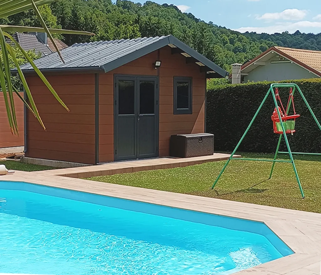 ISORA – 12 m² kompozitinis sandėliukas– pilkas – projekto nuotrauka 1