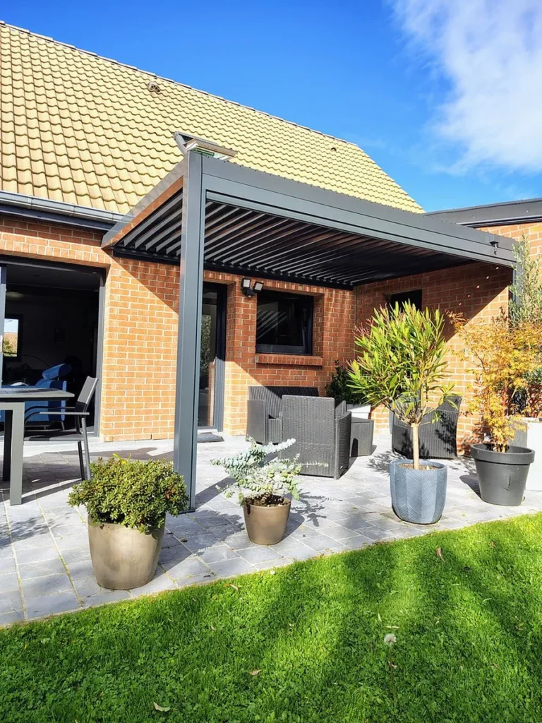 Pergola ZENITH – 4×3 m. pilka – projekto nuotrauka 3