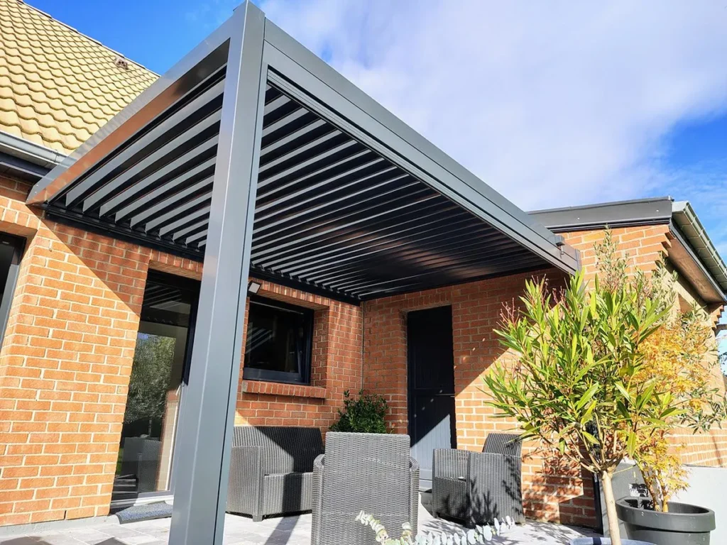 Pergola ZENITH – 4×3 m. pilka – projekto nuotrauka 1