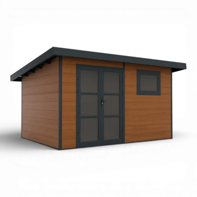Alma – 11 m² kompozitinis sandėliukas– rudas