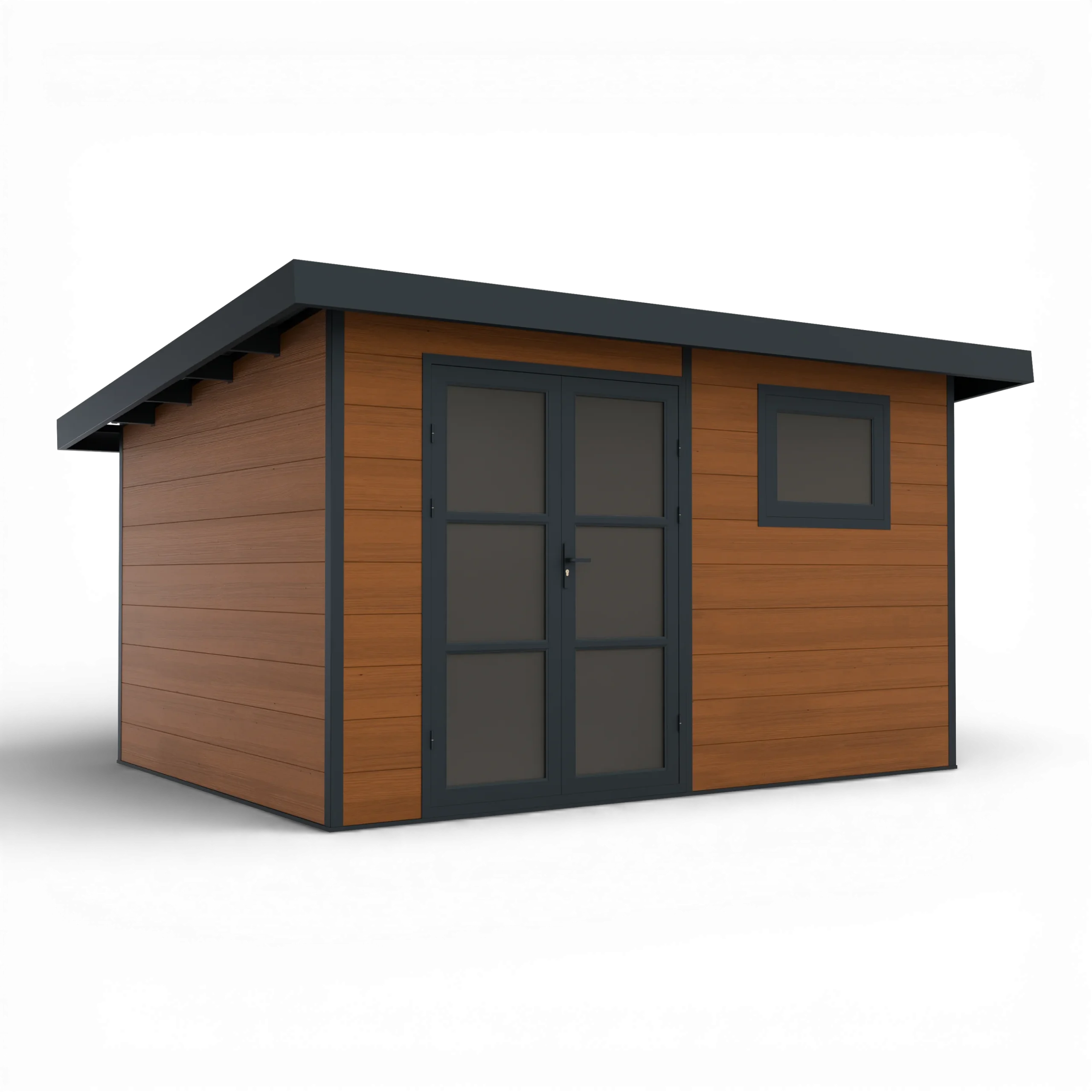 Alma – 11 m² kompozitinis sandėliukas– rudas