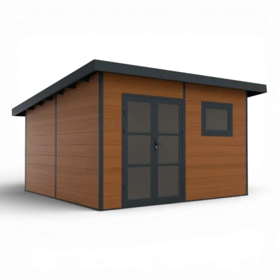 Alma – 15 m² kompozitinis sandėliukas– rudas