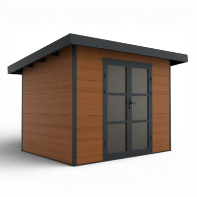 Alma – 7 m² kompozitinis sandėliukas– rudas