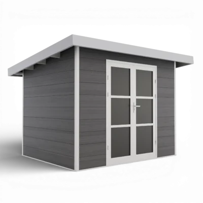 Alma – 7 m² kompozitinis sandėliukas–  pilka / balta