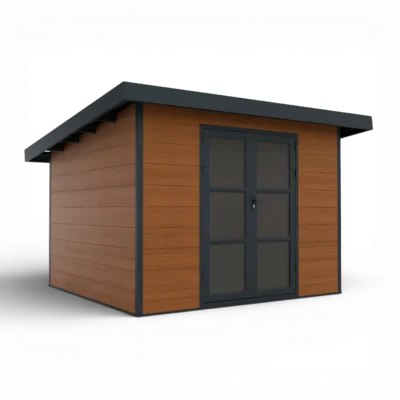 Alma – 9 m² kompozitinis sandėliukas– rudas