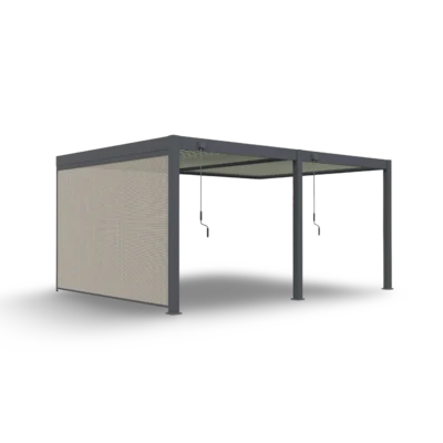 Pergola Elios 5,3x3,6 m. pilka su 1 šoniniu roletu