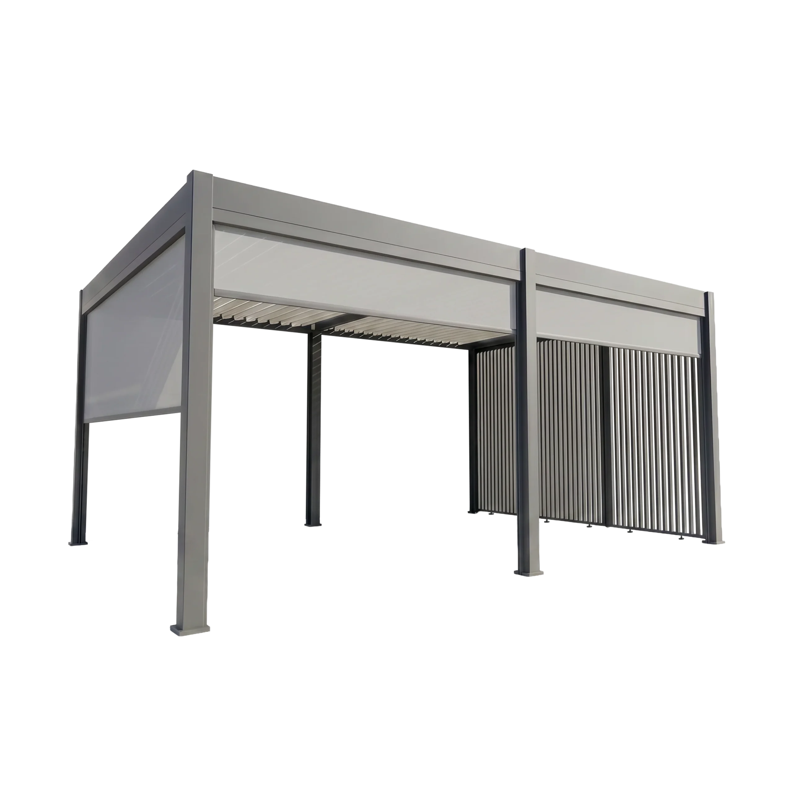 Pergola Elios 5,3x3,6 m. pilka su roletais ir vertikaliomis žaliuzėmis - Image 6