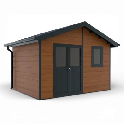 ISORA – 12 m² kompozitinis sandėliukas– rudas