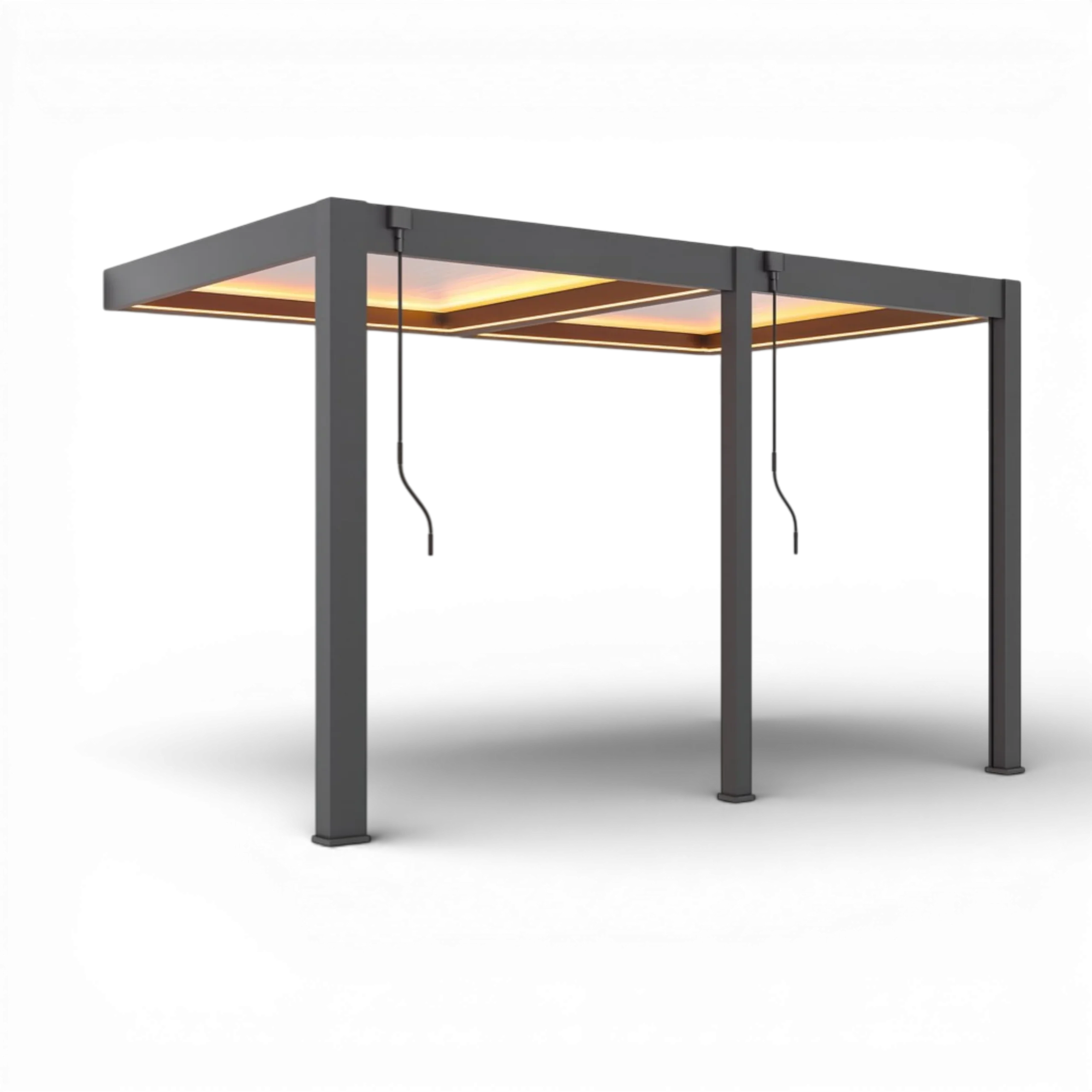 Pergola Elios 5,3x3,6 m. pilka su LED apšvietimu