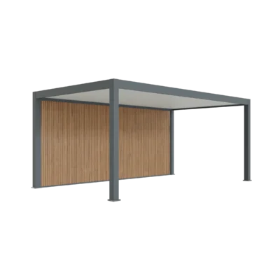 Aliuminė automobilio stoginė PRESTON - 330x563 cm  su  šonine sienele