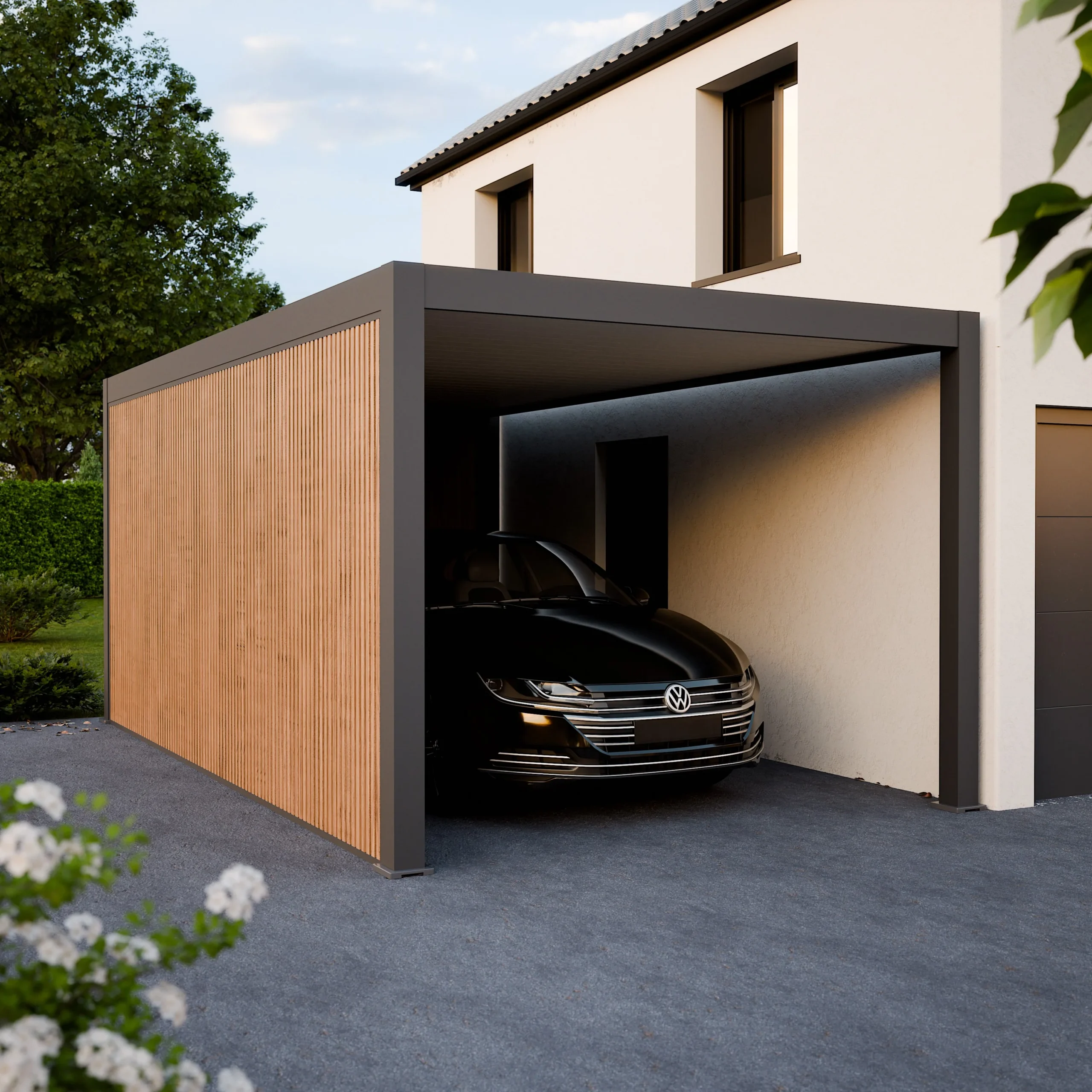 Aliuminė automobilio stoginė PRESTON - 330x563 cm su šonine ir galine sienele - Image 2