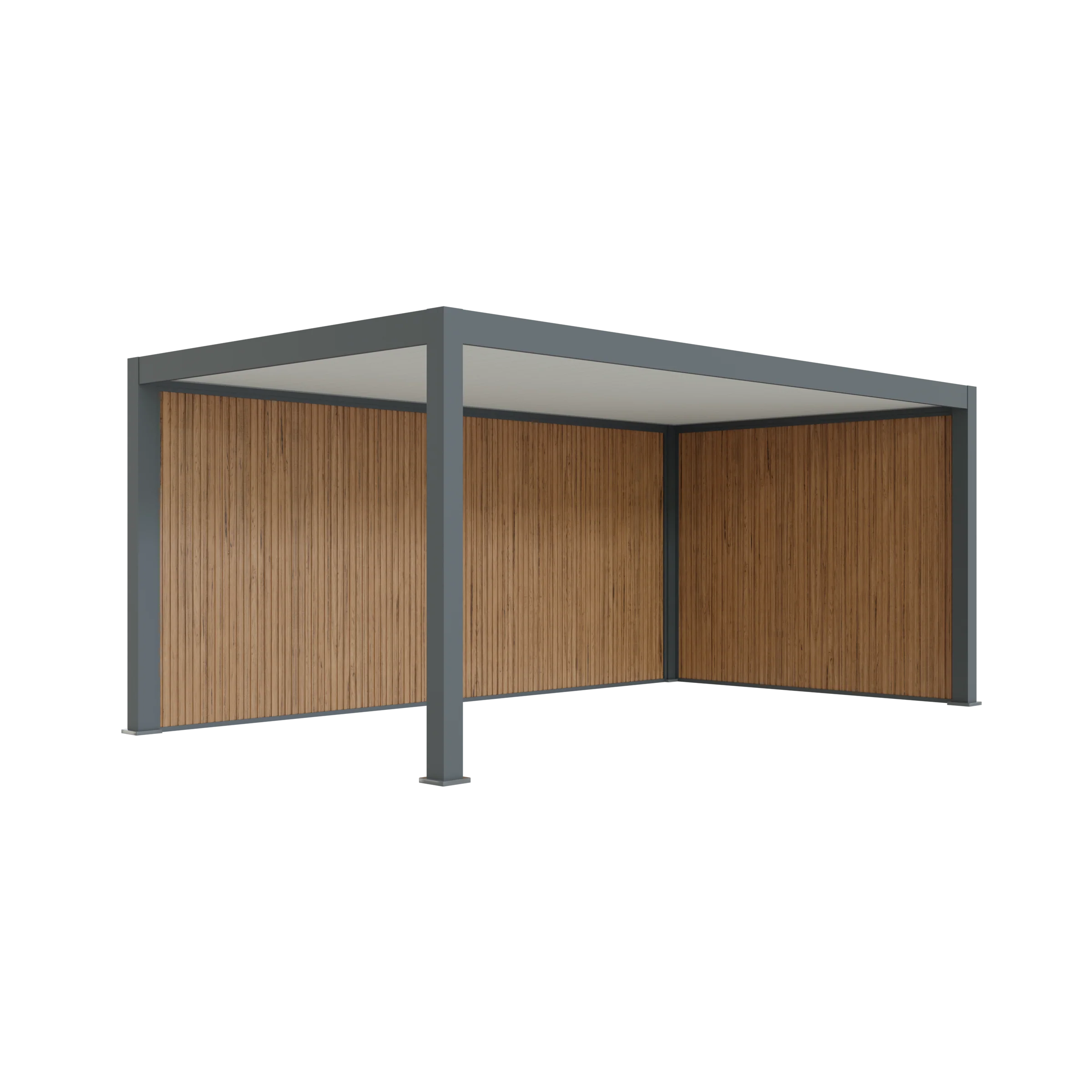Aliuminė automobilio stoginė PRESTON - 330x563 cm su šonine ir galine sienele
