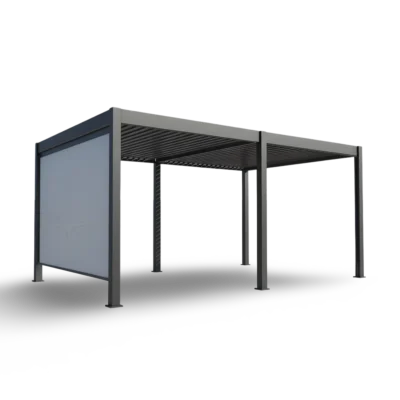 Pergola Elios 5,3x3,6 m. pilka su 1 šoniniu roletu