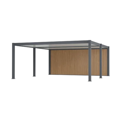 Aliuminė automobilio stoginė  - WESTON - 563x645 cm cm 2 auto su galine sienele