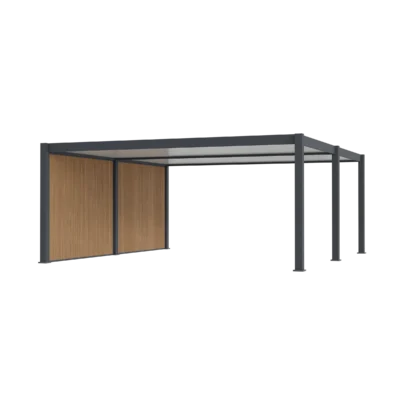 Aliuminė automobilio stoginė  - WESTON - 563x645 cm cm 2 auto su šonine sienele