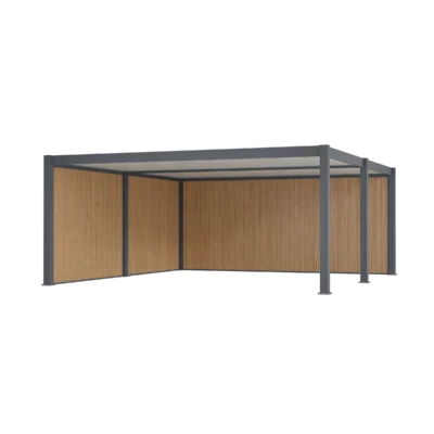 Aliuminė automobilio stoginė  - WESTON - 563x645 cm cm 2 auto su galine ir šonine sienele