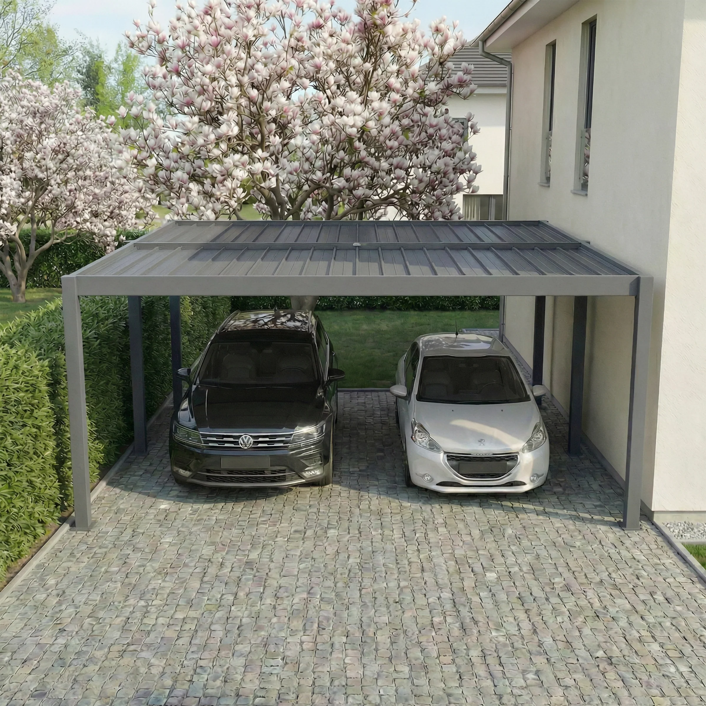 Aliuminė automobilio stoginė - WESTON - 563x645 cm cm 2 auto - Image 3